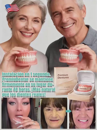 🦷✨ Estuche dental portátil con prótesis: Recupera tu sonrisa