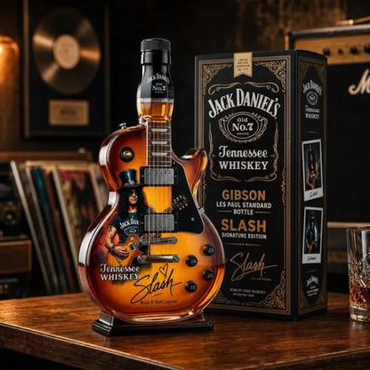 🎁 Father’s Day 50% OFF 👨‍🎤🤘Appetite for Rock: Vintage Sunburst Guitar Figurine Spirit Bottle🎸✨