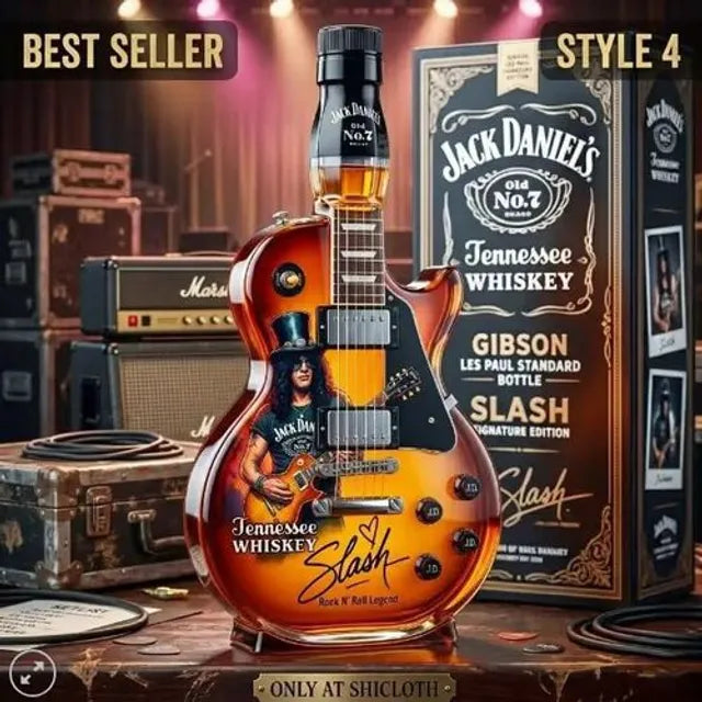 🎁 Father’s Day 50% OFF 👨‍🎤🤘Appetite for Rock: Vintage Sunburst Guitar Figurine Spirit Bottle🎸✨