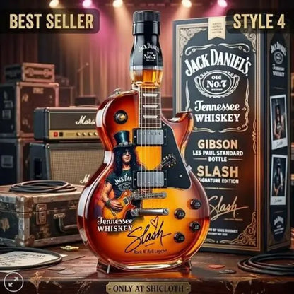 🎁 Father’s Day 50% OFF 👨‍🎤🤘Appetite for Rock: Vintage Sunburst Guitar Figurine Spirit Bottle🎸✨