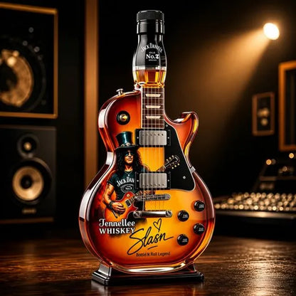 🎁 Father’s Day 50% OFF 👨‍🎤🤘Appetite for Rock: Vintage Sunburst Guitar Figurine Spirit Bottle🎸✨