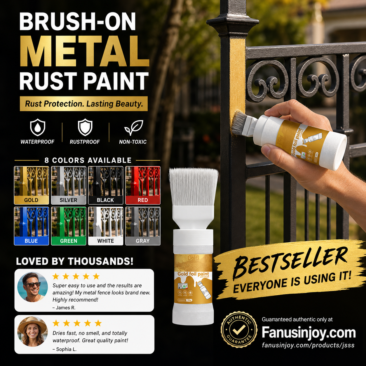 ✨New Arrival-🔥 BUY 1 GET 1 FREE (2 PCS)   🖌️Refresh paint surfaces in one simple spray!✨🏠Water-Based Metallic Silver Paint with Built-in Brush💥👍