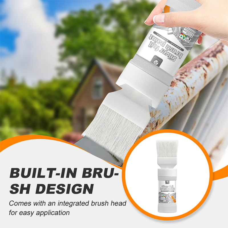 ✨New Arrival-🔥 BUY 1 GET 1 FREE (2 PCS)   🖌️Refresh paint surfaces in one simple spray!✨🏠Water-Based Metallic Silver Paint with Built-in Brush💥👍