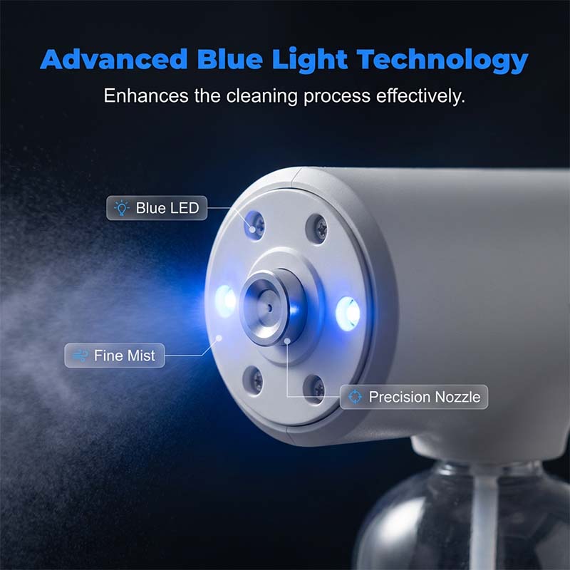 📢📢50% OFF !! ⏰ Cordless Nano Atomizer – Touchless Disinfecting, Blue Light – For Home, Office & Car 🏠