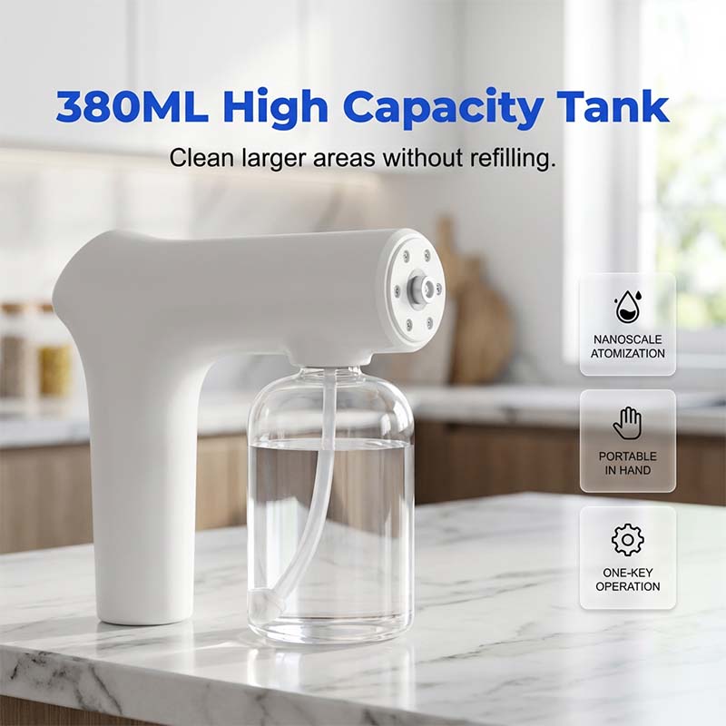📢📢50% OFF !! ⏰ Cordless Nano Atomizer – Touchless Disinfecting, Blue Light – For Home, Office & Car 🏠