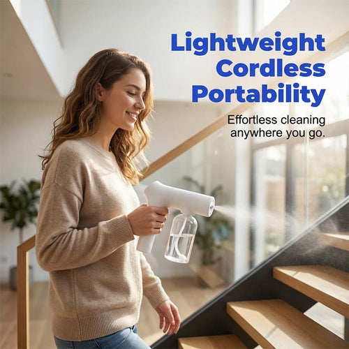 📢📢50% OFF !! ⏰ Cordless Nano Atomizer – Touchless Disinfecting, Blue Light – For Home, Office & Car 🏠