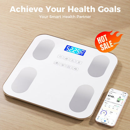 Smart Home Body Fat Scale with Remote Bluetooth Monitoring – Multifunctional Scale for Measuring Body Fat and Health Metrics