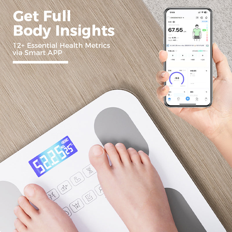 Smart Home Body Fat Scale with Remote Bluetooth Monitoring – Multifunctional Scale for Measuring Body Fat and Health Metrics