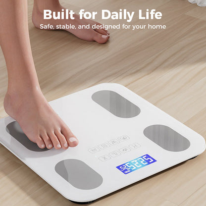 Smart Home Body Fat Scale with Remote Bluetooth Monitoring – Multifunctional Scale for Measuring Body Fat and Health Metrics