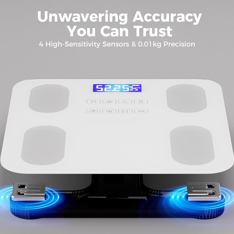 Smart Home Body Fat Scale with Remote Bluetooth Monitoring – Multifunctional Scale for Measuring Body Fat and Health Metrics