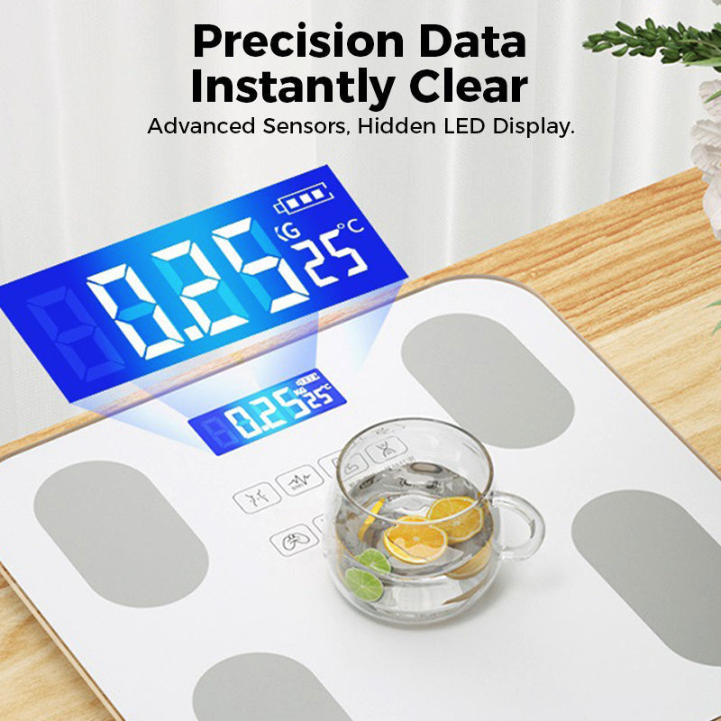 Smart Home Body Fat Scale with Remote Bluetooth Monitoring – Multifunctional Scale for Measuring Body Fat and Health Metrics