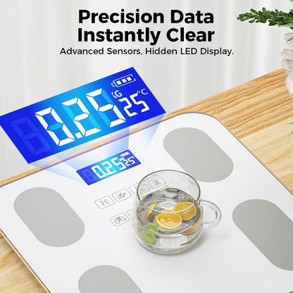 Smart Home Body Fat Scale with Remote Bluetooth Monitoring – Multifunctional Scale for Measuring Body Fat and Health Metrics