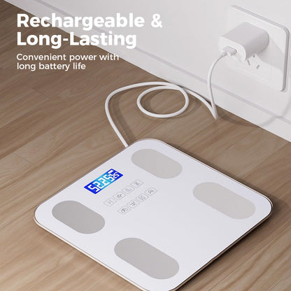 Smart Home Body Fat Scale with Remote Bluetooth Monitoring – Multifunctional Scale for Measuring Body Fat and Health Metrics