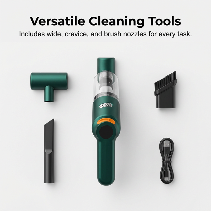 ⏰Cordless Car Vacuum – 10000Pa Suction & 4000mAh Battery 🚗