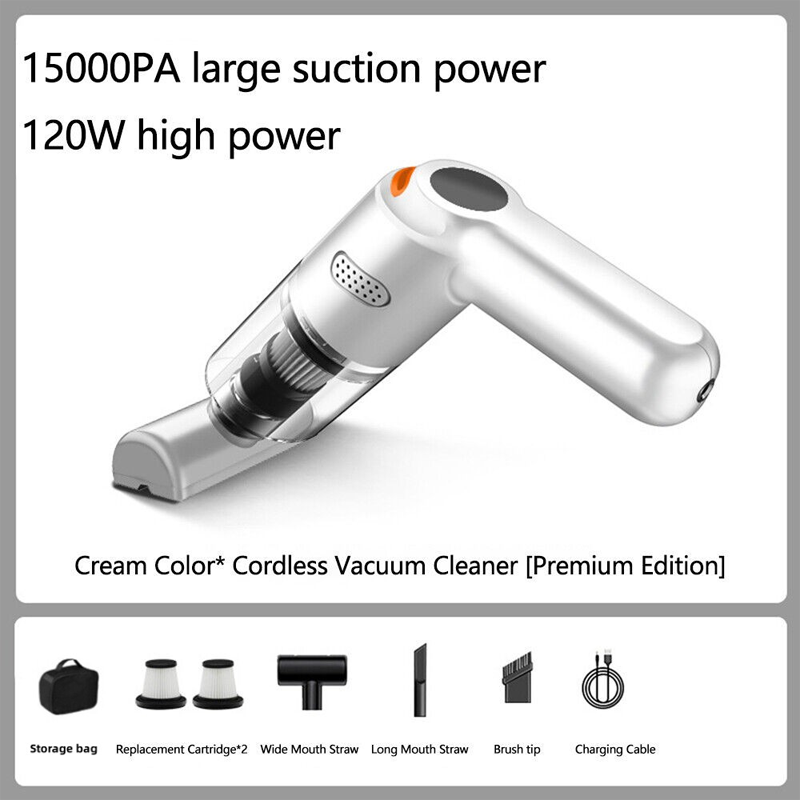⏰Cordless Car Vacuum – 10000Pa Suction & 4000mAh Battery 🚗
