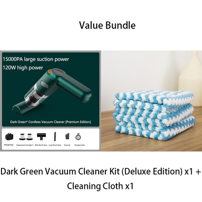 ⏰Cordless Car Vacuum – 10000Pa Suction & 4000mAh Battery 🚗
