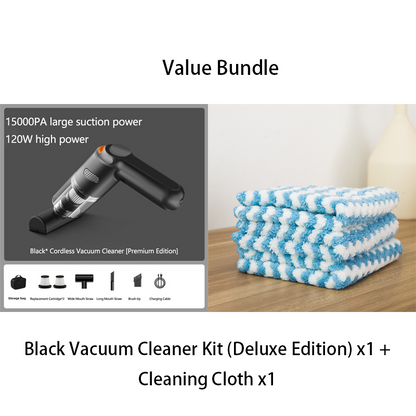 ⏰Cordless Car Vacuum – 10000Pa Suction & 4000mAh Battery 🚗