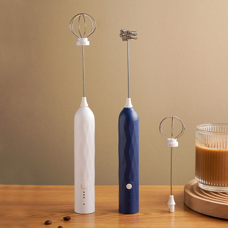 ☕ 50% OFF NOW! 🌀 Handheld Milk Frother – 3 Speeds, USB Rechargeable & 2 Whisks 🥛