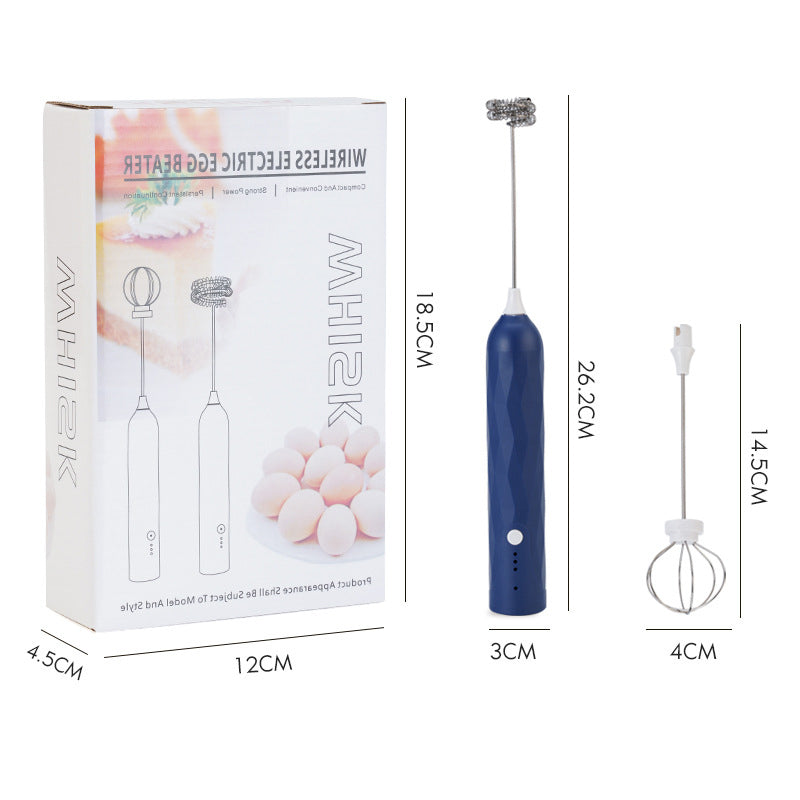 ☕ 50% OFF NOW! 🌀 Handheld Milk Frother – 3 Speeds, USB Rechargeable & 2 Whisks 🥛