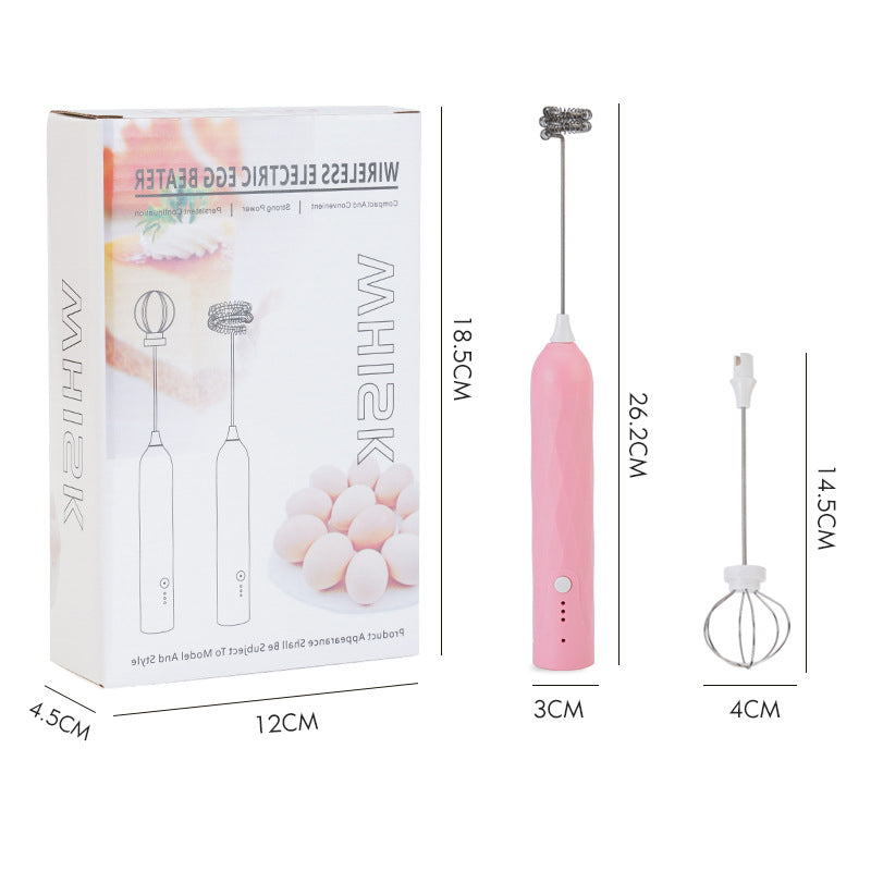 ☕ 50% OFF NOW! 🌀 Handheld Milk Frother – 3 Speeds, USB Rechargeable & 2 Whisks 🥛
