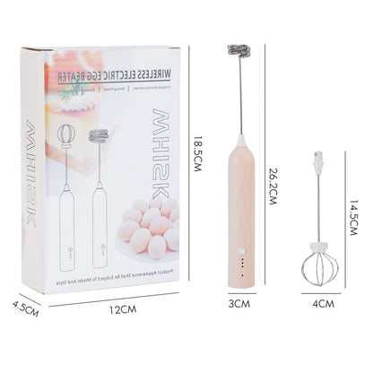 ☕ 50% OFF NOW! 🌀 Handheld Milk Frother – 3 Speeds, USB Rechargeable & 2 Whisks 🥛