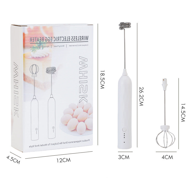 ☕ 50% OFF NOW! 🌀 Handheld Milk Frother – 3 Speeds, USB Rechargeable & 2 Whisks 🥛