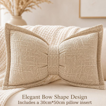 🎀 50% OFF NOW! 🛋️ Soft Chenille Bow-Shaped Throw Pillow – Ultra-soft, plush & decorative – Perfect for sofas, beds & cozy corners ✨
