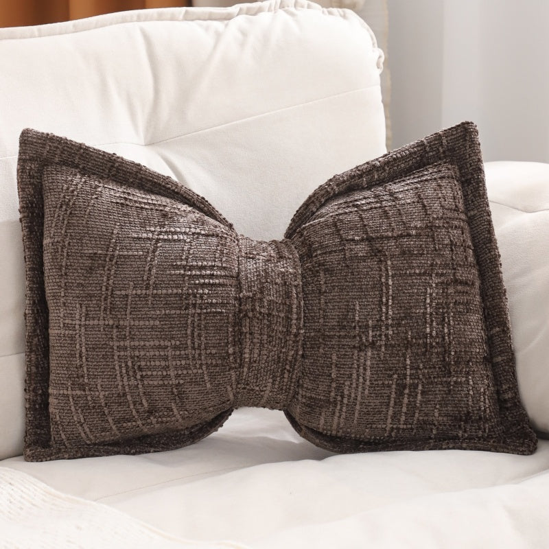 🎀 50% OFF NOW! 🛋️ Soft Chenille Bow-Shaped Throw Pillow – Ultra-soft, plush & decorative – Perfect for sofas, beds & cozy corners ✨