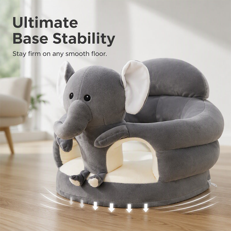 🐻 50% OFF! 🛋️ Anti-Roll Cartoon Baby Sofa – Stable backrest, soft plush & non-slip base – Safe seat for play and rest ✨