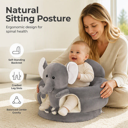 🐻 50% OFF! 🛋️ Anti-Roll Cartoon Baby Sofa – Stable backrest, soft plush & non-slip base – Safe seat for play and rest ✨