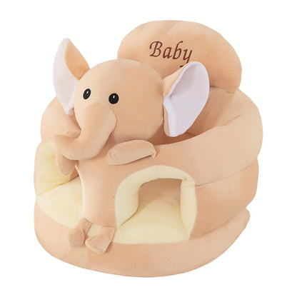 🐻 50% OFF! 🛋️ Anti-Roll Cartoon Baby Sofa – Stable backrest, soft plush & non-slip base – Safe seat for play and rest ✨