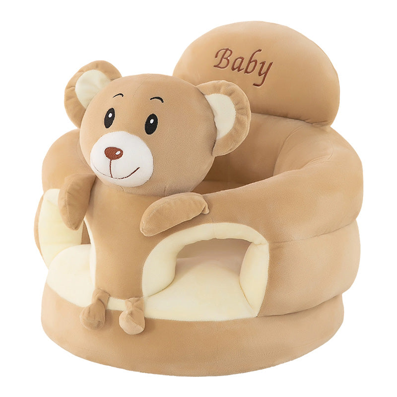 🐻 50% OFF! 🛋️ Anti-Roll Cartoon Baby Sofa – Stable backrest, soft plush & non-slip base – Safe seat for play and rest ✨