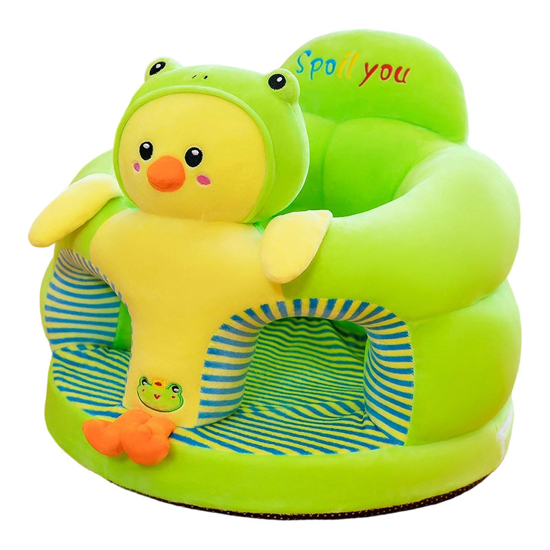 🐻 50% OFF! 🛋️ Anti-Roll Cartoon Baby Sofa – Stable backrest, soft plush & non-slip base – Safe seat for play and rest ✨