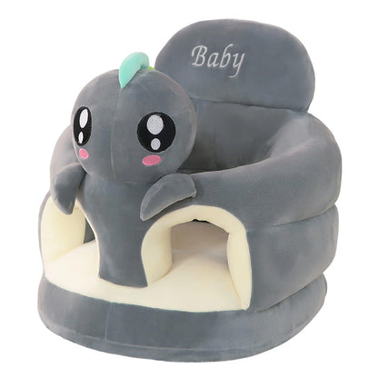 🐻 50% OFF! 🛋️ Anti-Roll Cartoon Baby Sofa – Stable backrest, soft plush & non-slip base – Safe seat for play and rest ✨