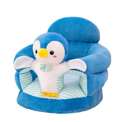 🐻 50% OFF! 🛋️ Anti-Roll Cartoon Baby Sofa – Stable backrest, soft plush & non-slip base – Safe seat for play and rest ✨