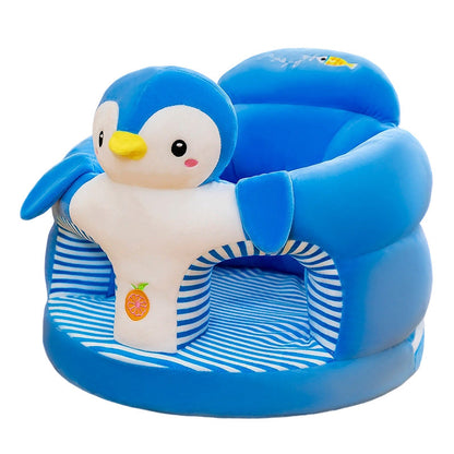 🐻 50% OFF! 🛋️ Anti-Roll Cartoon Baby Sofa – Stable backrest, soft plush & non-slip base – Safe seat for play and rest ✨