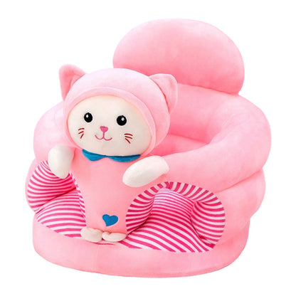 🐻 50% OFF! 🛋️ Anti-Roll Cartoon Baby Sofa – Stable backrest, soft plush & non-slip base – Safe seat for play and rest ✨