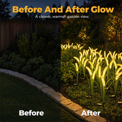 🔥 For a limited time only: Buy 2, get 1 free 🌾 Solar garden light with ornamental grass design – Waterproof LED stake light for lawns, gardens, and patios