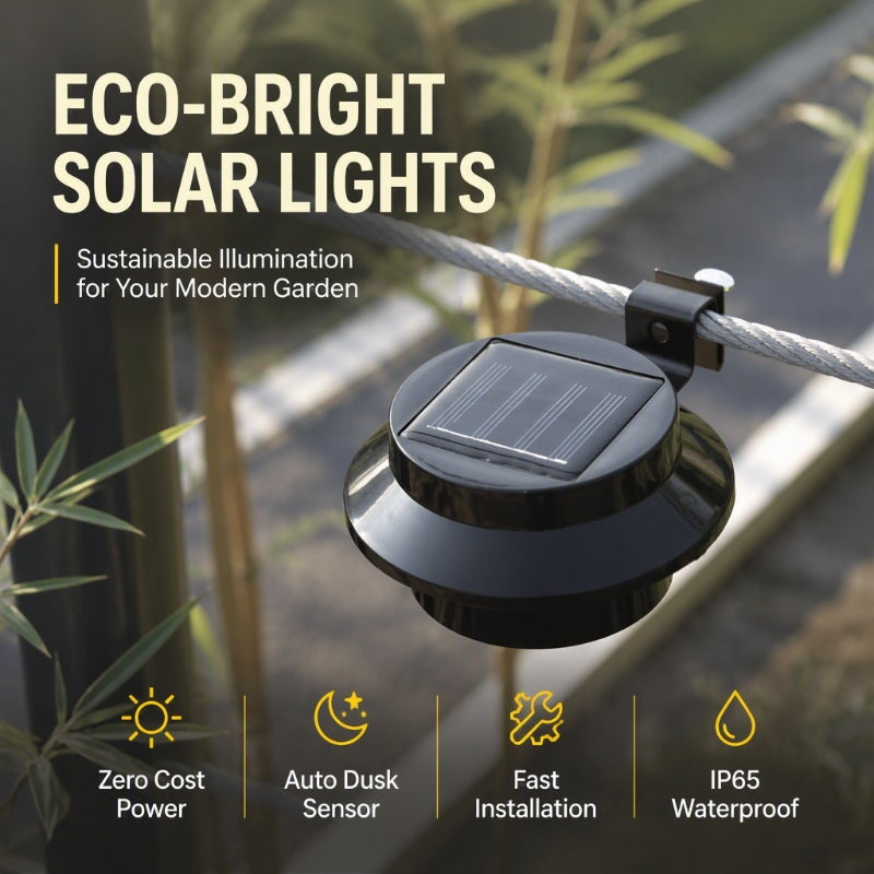 ☀️ Solar Outdoor Lights – Easy Wireless Garden Lighting