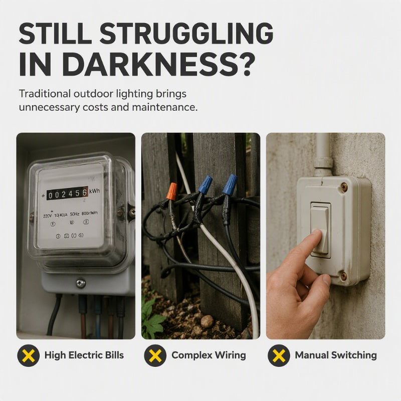☀️ Solar Outdoor Lights – Easy Wireless Garden Lighting