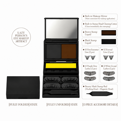 3-in-1 Eyeliner & Lash Stamp Kit – Wing, Bottom Lashes & Liner, Waterproof, Beginner-Friendly