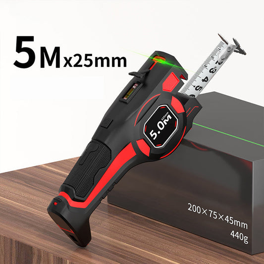 🔦 2-in-1 Tape Measure with Laser Guide 📏 Laser alignment + standard tape🛠️